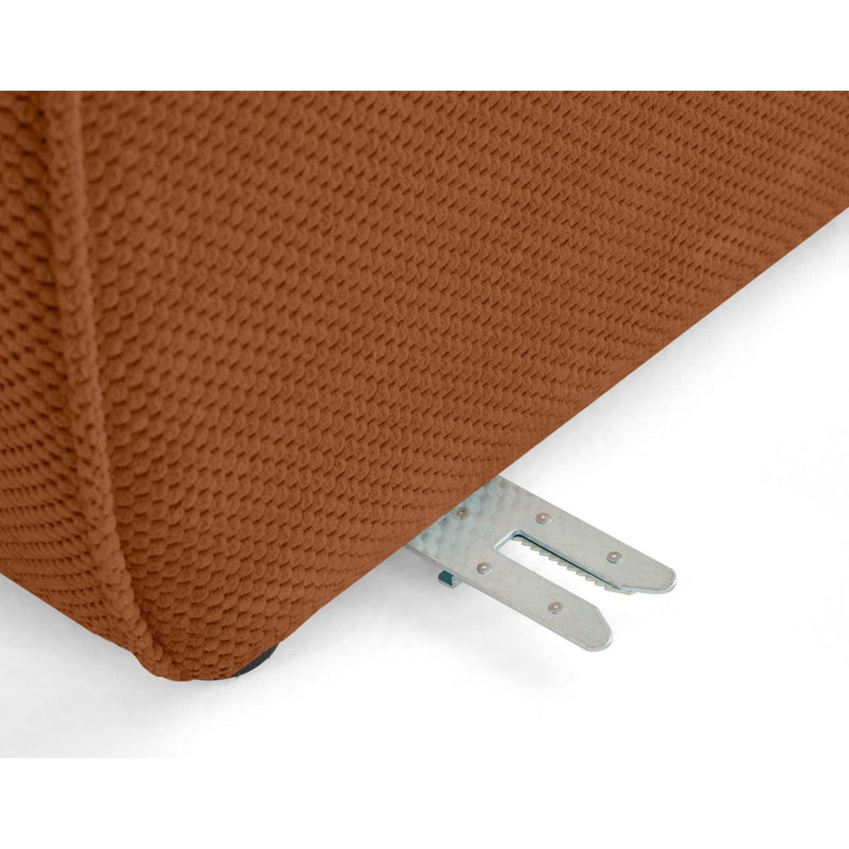 Canapé d'Angle Modulable 5 Places en Velours Texturé Terracotta terracotta - vue 5
