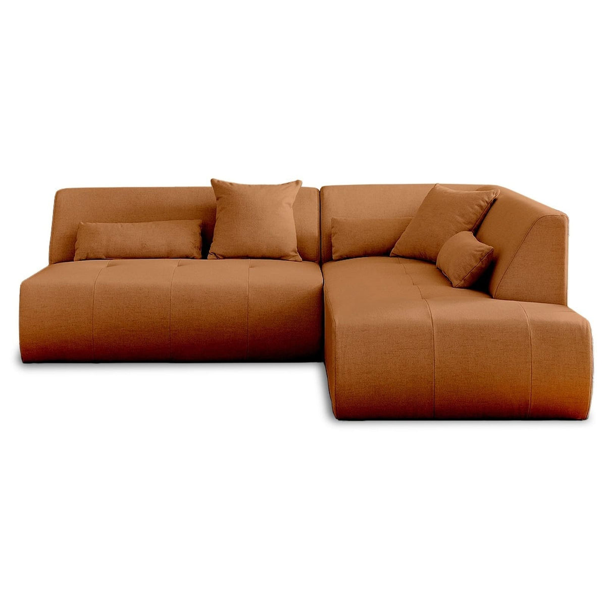 Canapé Modulable 5 Places en Tissu Rouille rouille - vue 1