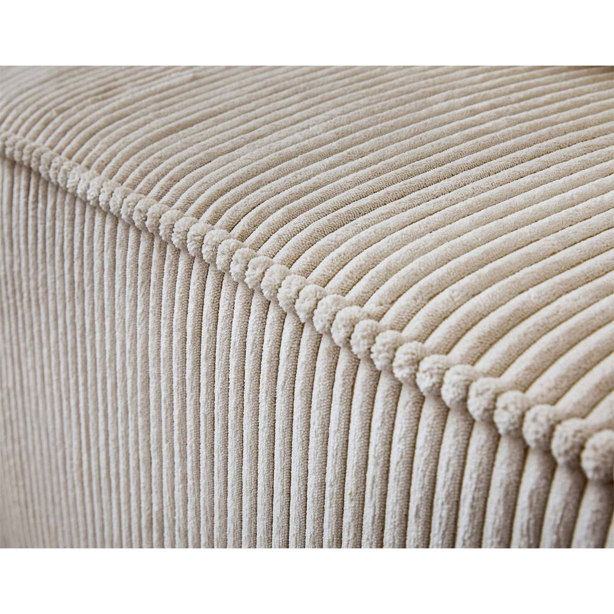 Canapé Modulable 6 Places en Velours Côtelé Beige beige - vue 3