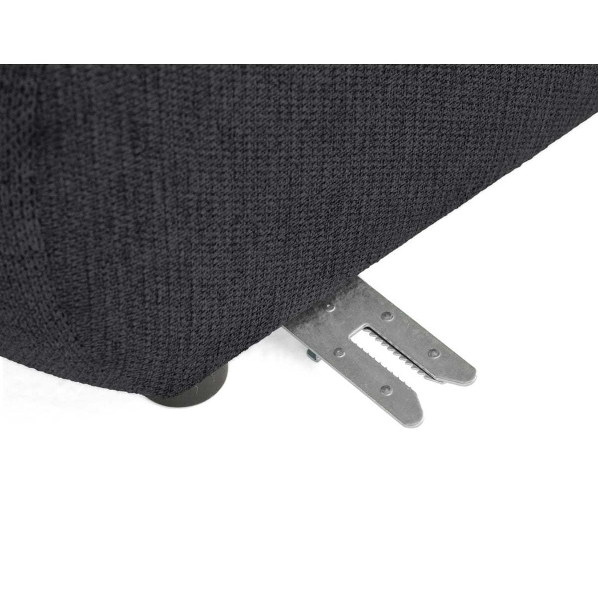 Canapé Modulable d'Angle Gauche 7 Places en Tissu Texturé Noir noir - vue 5