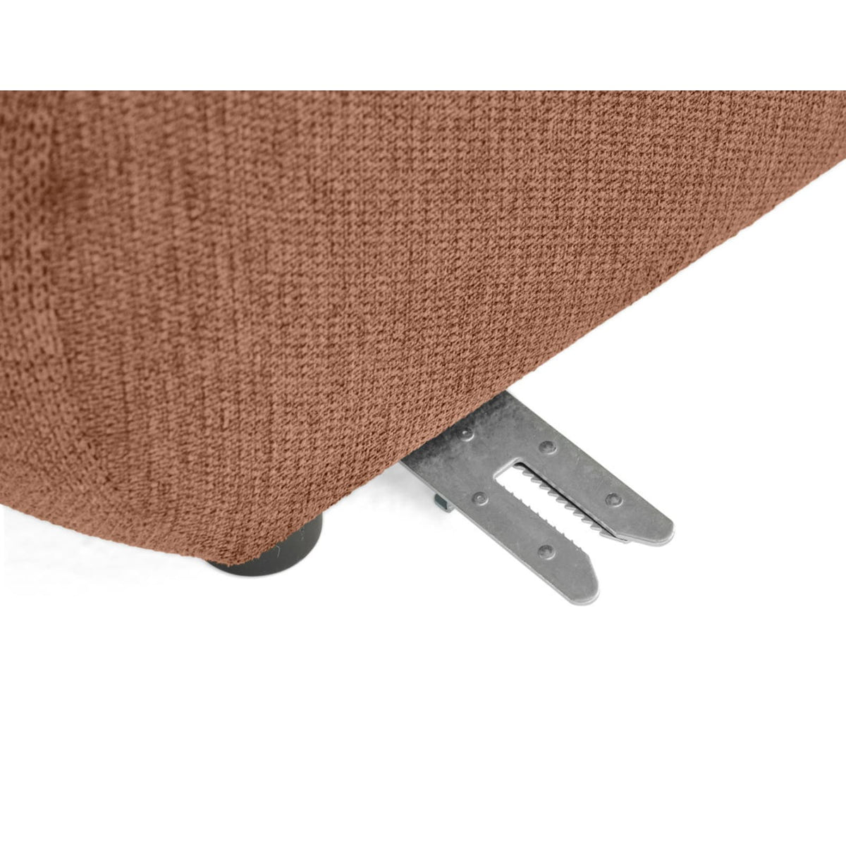 Canapé Modulable d'Angle Droit 5 Places en Tissu Texturé Terracotta terracotta - vue 5