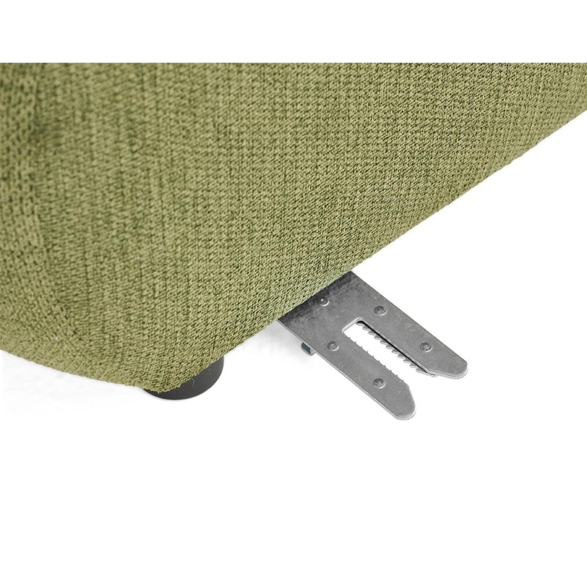 Canapé Modulable d'Angle Droit 5 Places en Tissu Texturé Vert vert - vue 5