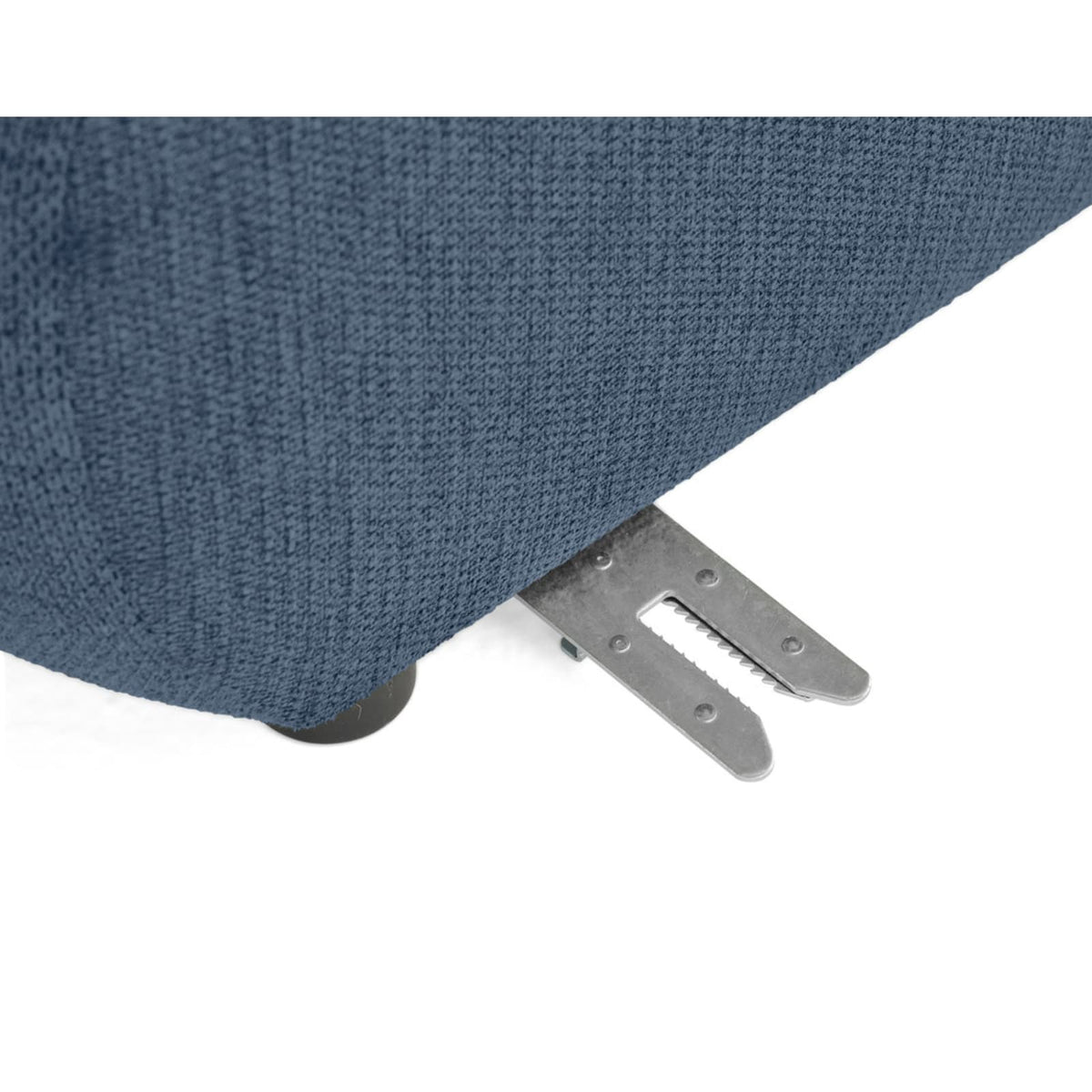 Canapé d'Angle Modulable 5 Places en Tissu Texturé Bleu bleu - vue 5