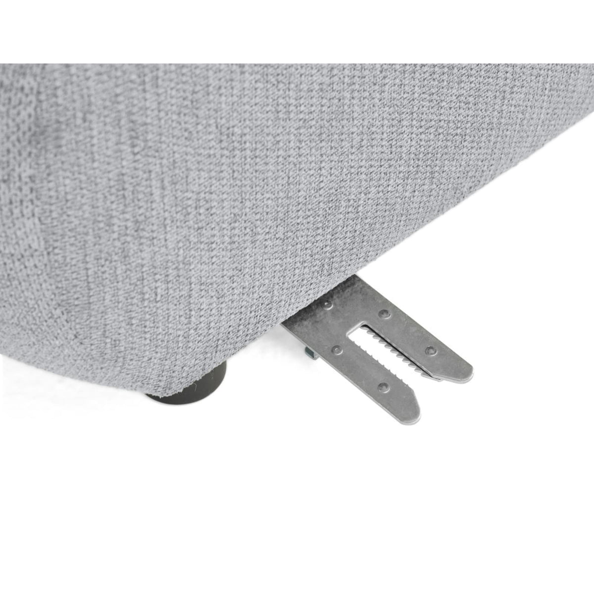 Canapé d'Angle Modulable Réversible 4 Places en Tissu Texturé Gris Gris - vue 6