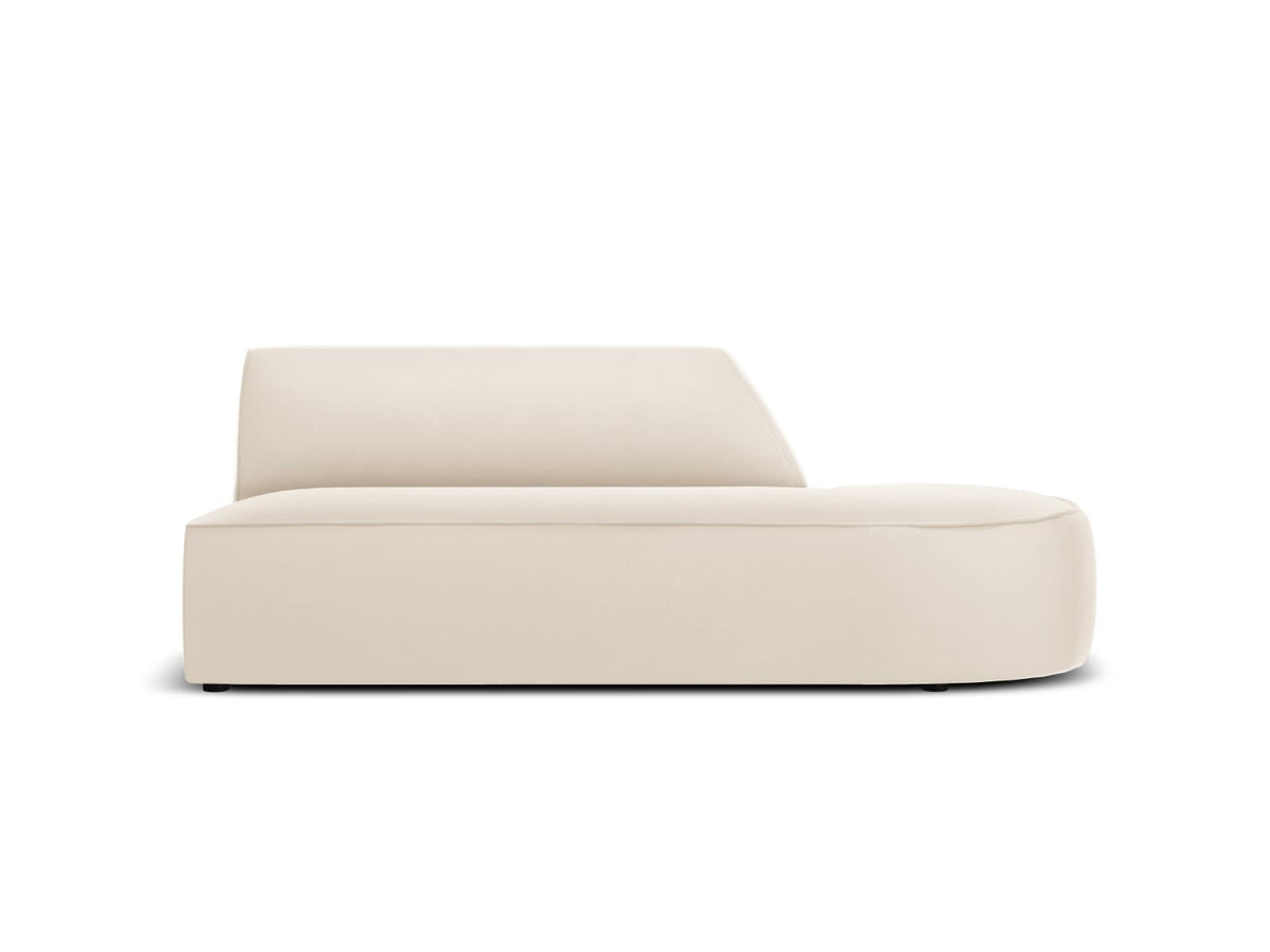 Canapé Modulable Droit 2 Places en Velours Beige beige - vue 7