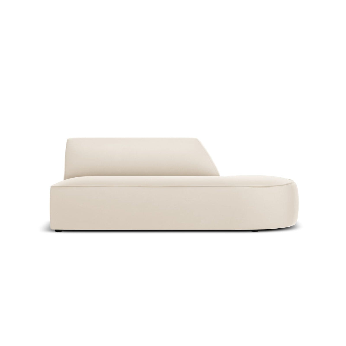 Canapé Modulable Droit 2 Places en Velours Beige beige - vue 1