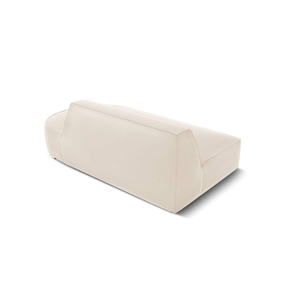 Canapé Modulable Droit 2 Places en Velours Beige beige - vue 4