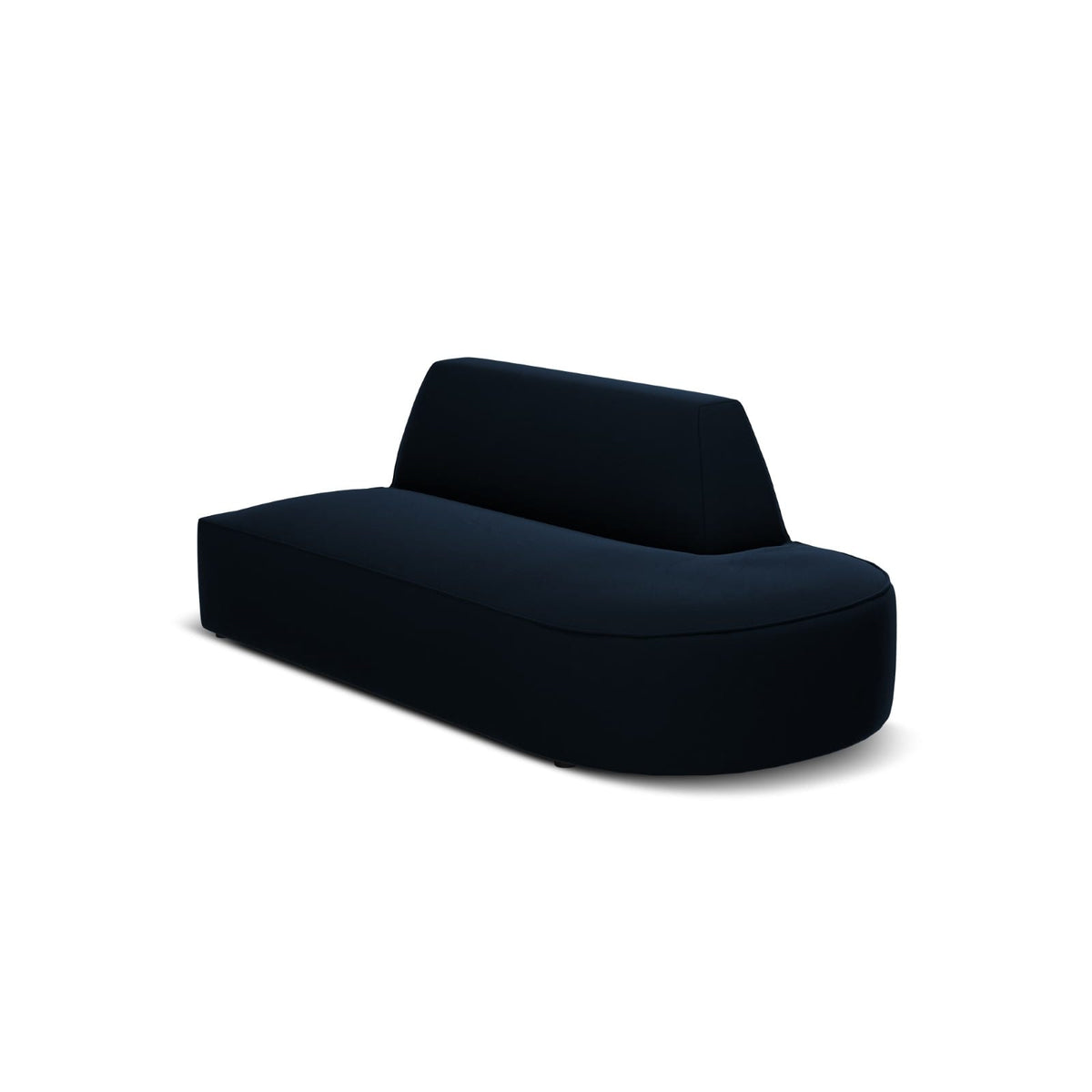 Canapé Modulable Droit en Velours Bleu Foncé bleu foncé - vue 3