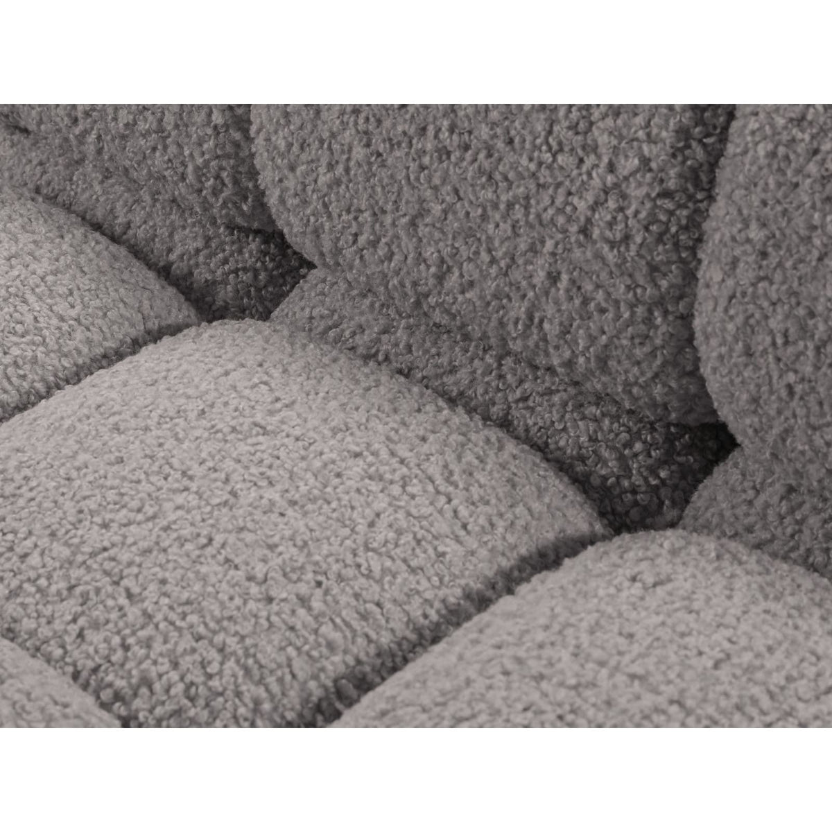 Canapé Modulable Droit 4 Places en Bouclé Gris Clair gris clair - vue 5