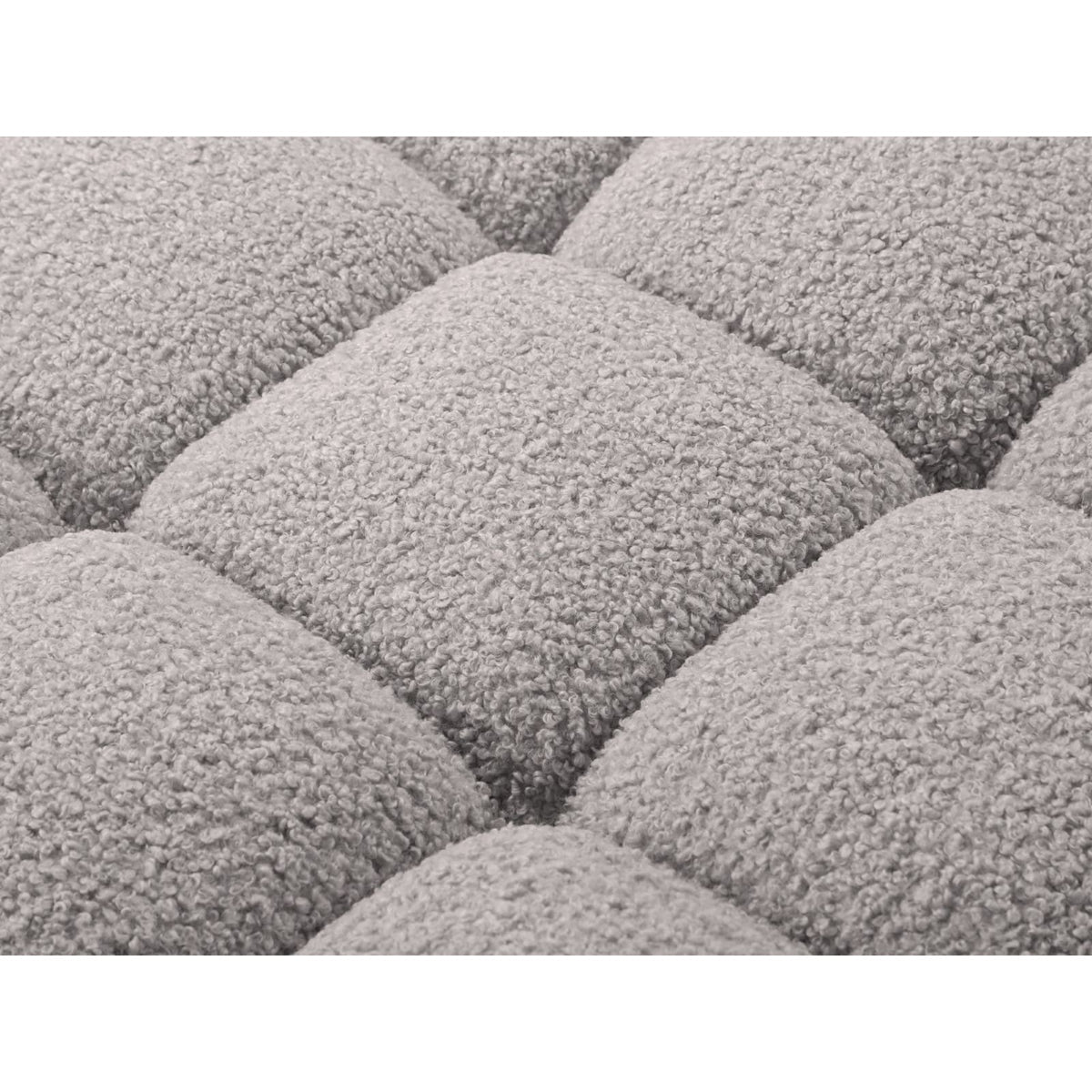 Canapé Modulable Droit 4 Places en Bouclé Gris Clair gris clair - vue 6
