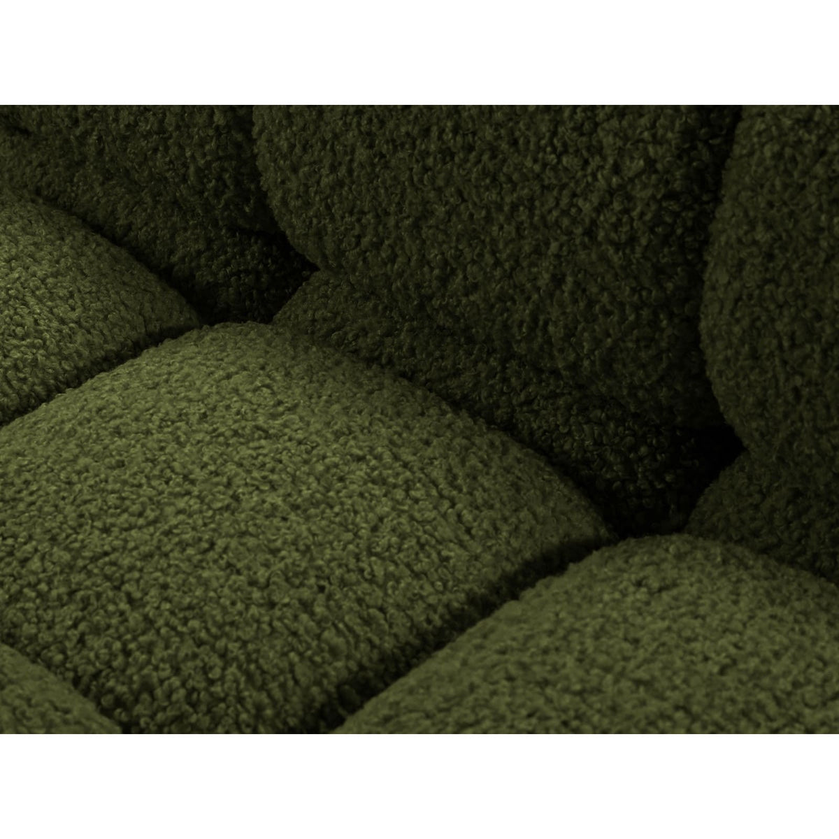 Canapé Modulable Droit 4 Places en Bouclette Verte vert - vue 5