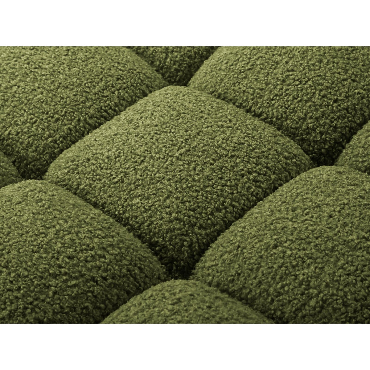 Canapé Modulable Droit 4 Places en Bouclette Verte vert - vue 6