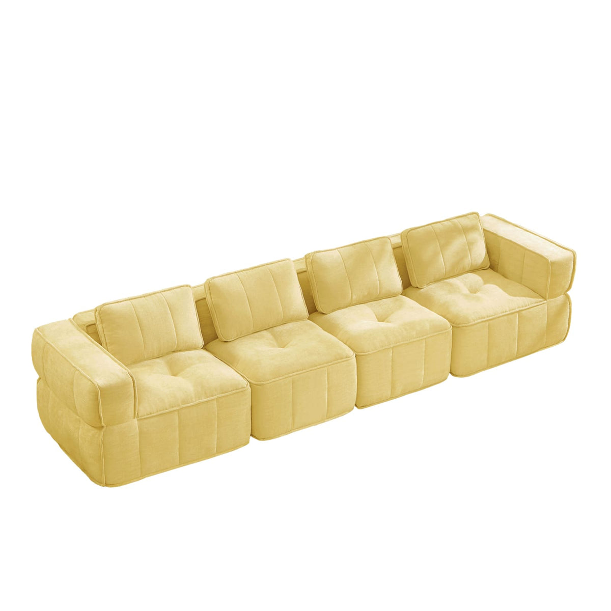 Canapé Modulable en Polyester Jaune jaune - vue 4