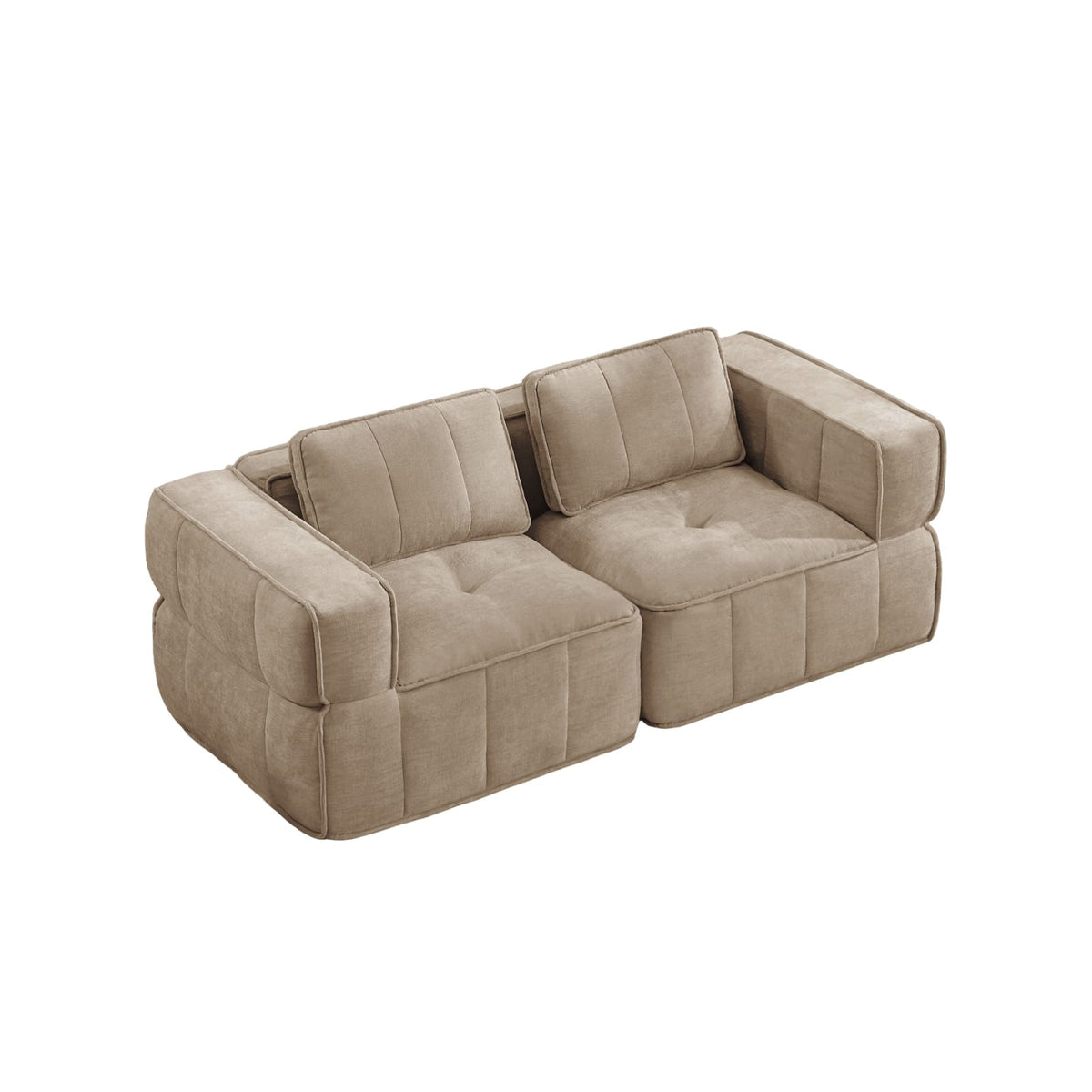 Canapé Modulable en Polyester Sable sable - vue 1