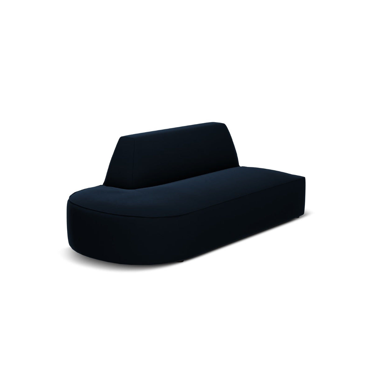 Canapé Modulable Gauche 2 Places en Velours Bleu Foncé bleu foncé - vue 3