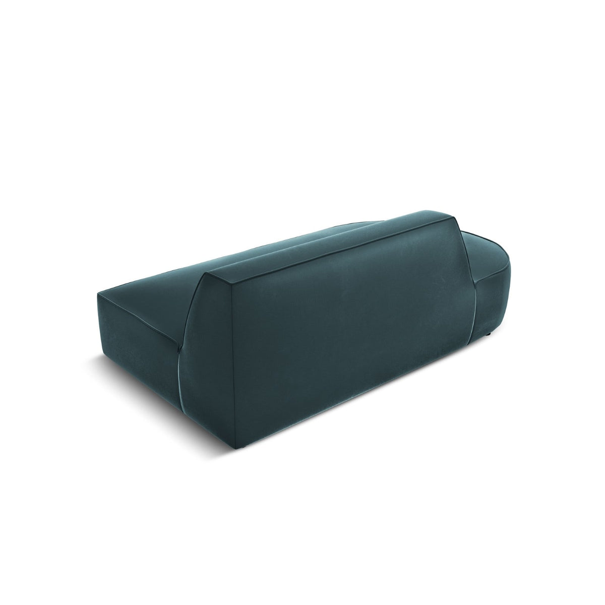 Canapé Modulable Gauche 2 Places en Velours Bleu Bleu - vue 4
