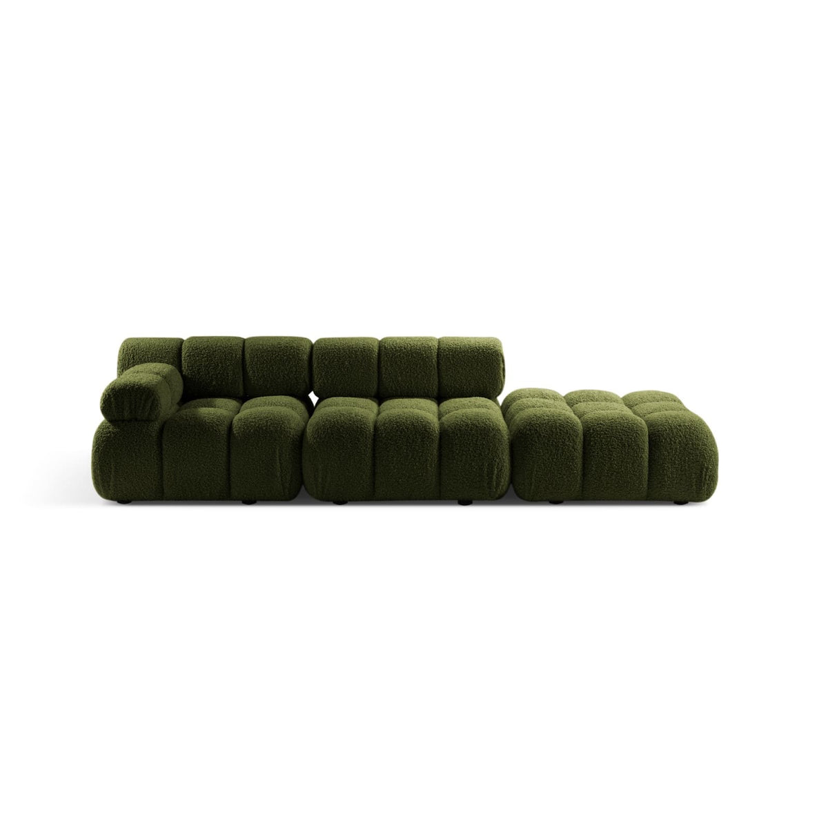 Canapé Modulable en Bouclette Verte 4 Places vert - vue 1