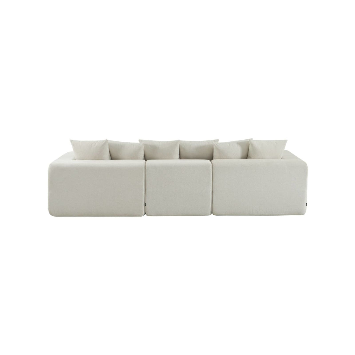 Canapé Modulable en Tissu Chenille Blanc Blanc - vue 6
