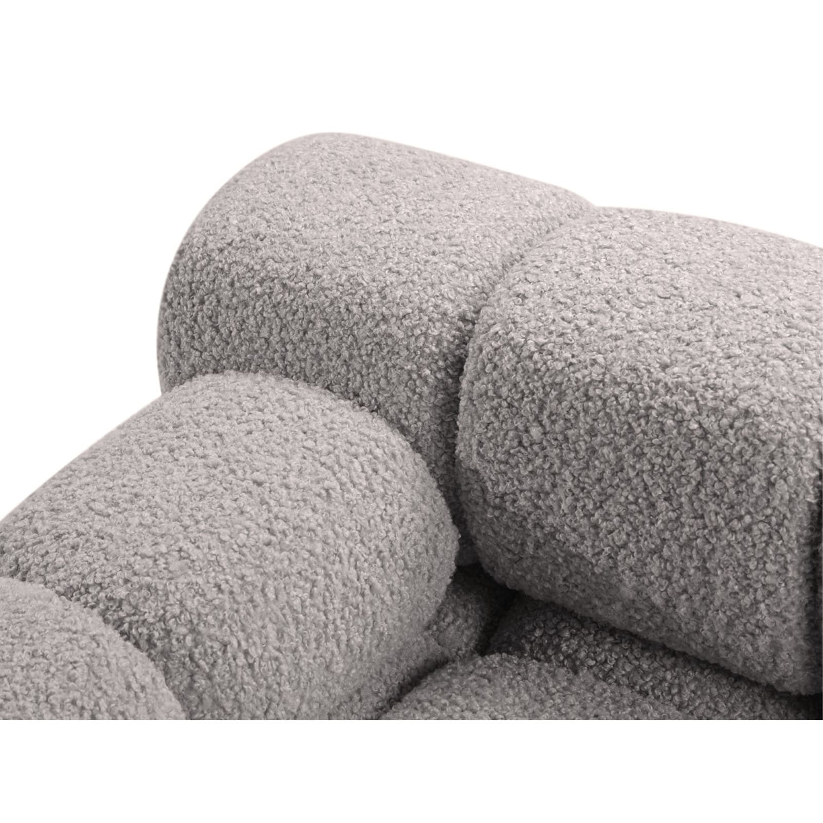 Canapé Modulaire 3 Places en Bouclette Gris Clair gris clair - vue 4