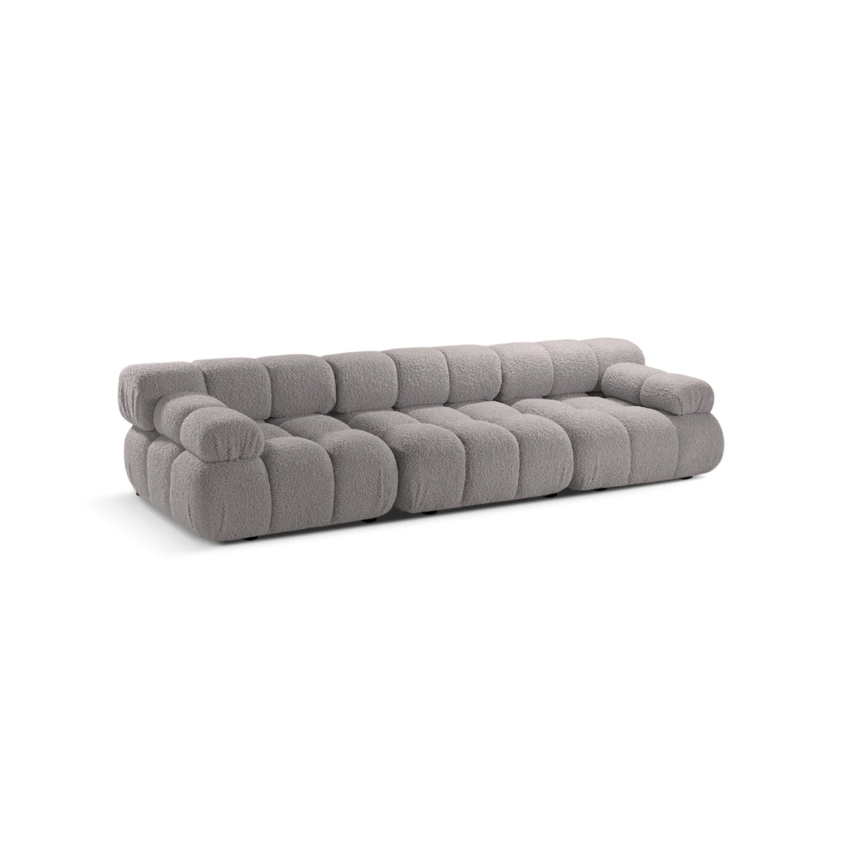 Canapé Modulaire 3 Places en Bouclette Gris Clair gris clair - vue 2