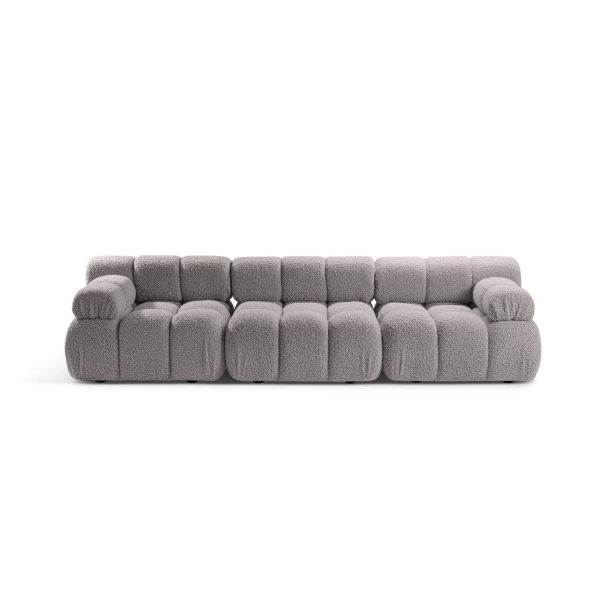Canapé Modulaire 3 Places en Bouclette Gris Clair gris clair - vue 1