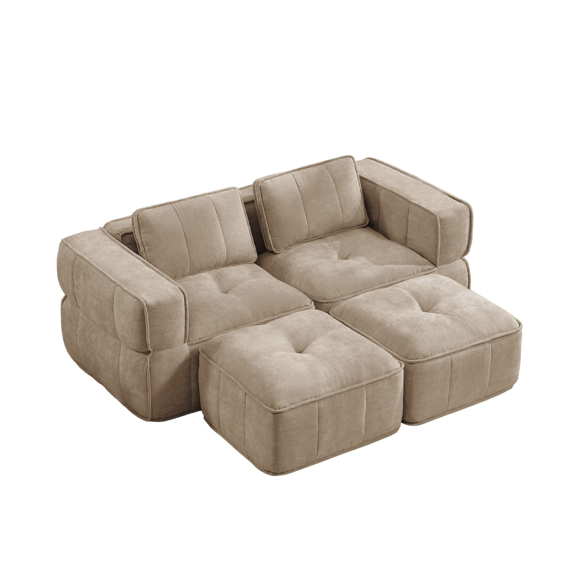 Canapé Modulable en Polyester Sable sable - vue 1