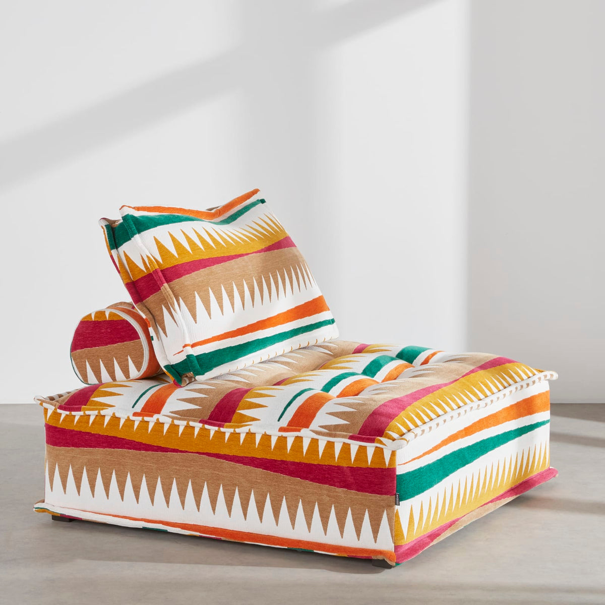 Chauffeuse 1 Place Modulable en Jacquard Multicolore multicolore - vue 4