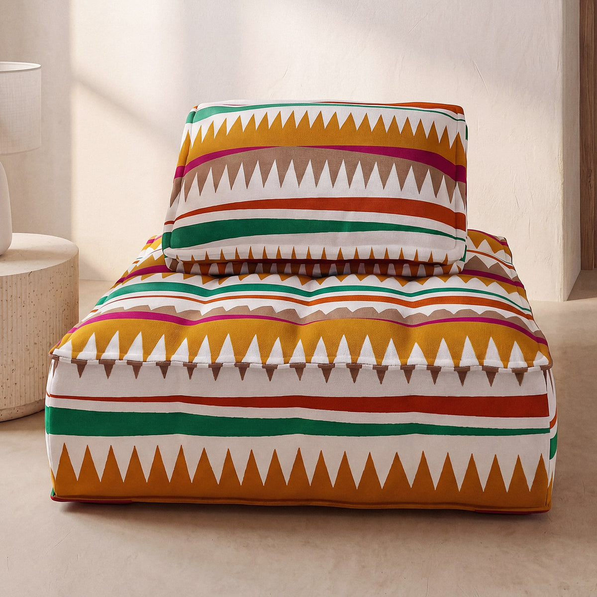 Chauffeuse 1 Place Modulable en Jacquard Multicolore multicolore - vue 1