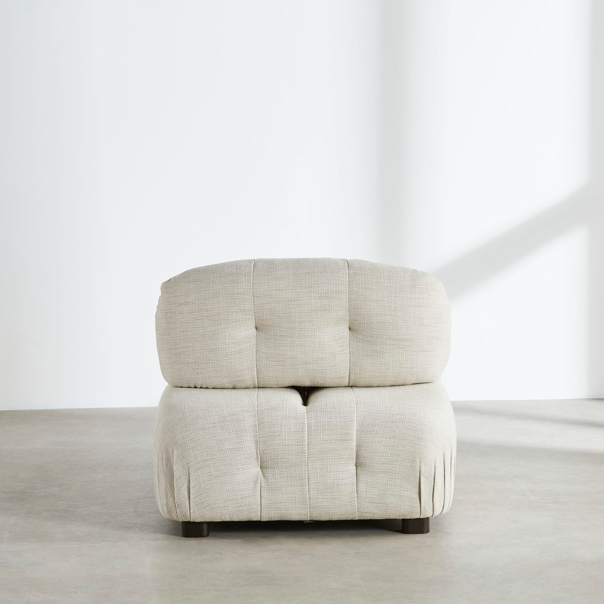 Chauffeuse 1 Place Modulable en Tissu Tramé Beige Sable beige sable - vue 5