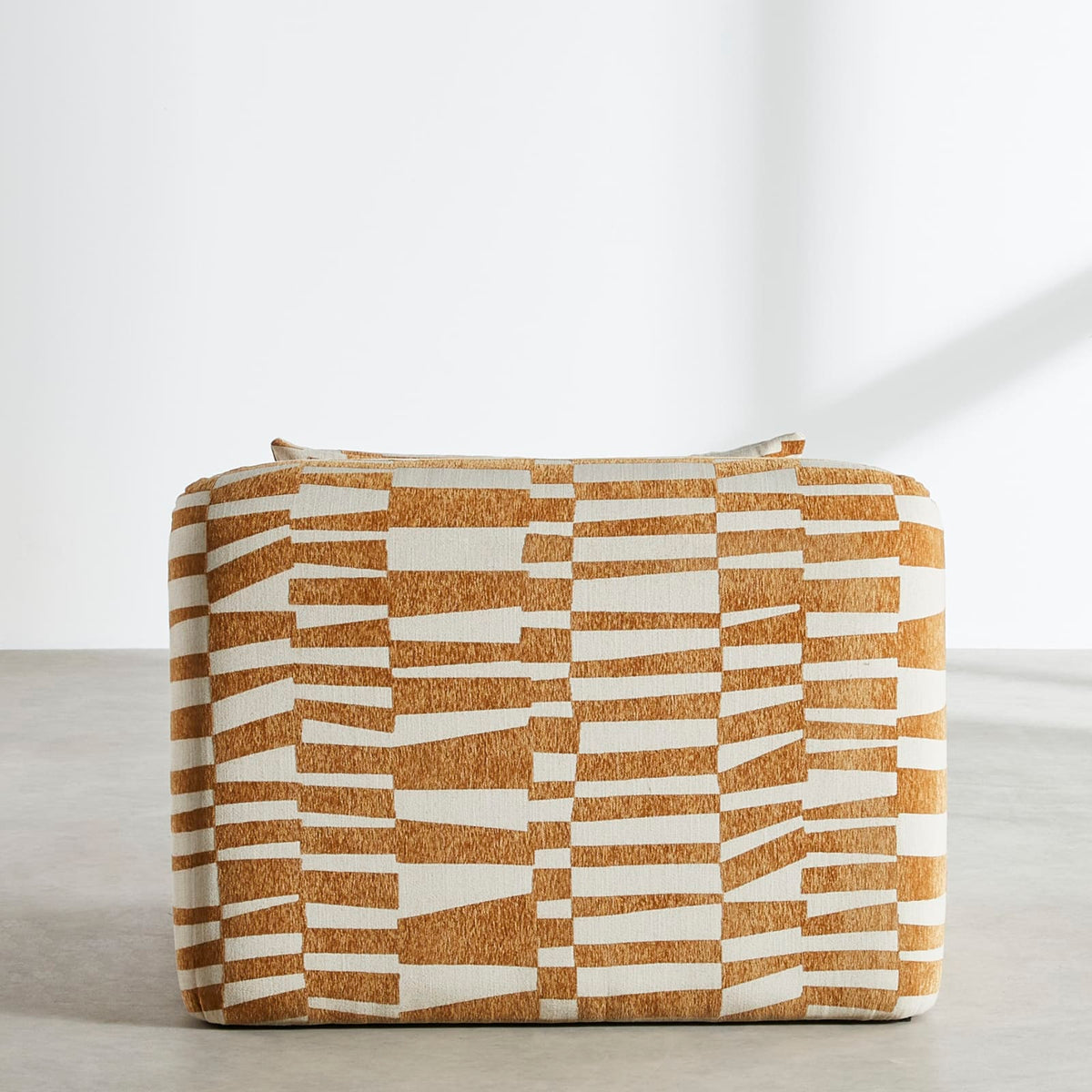 Chauffeuse 1 Place Modulable en Jacquard Écru et Ocre écru et ocre - vue 5