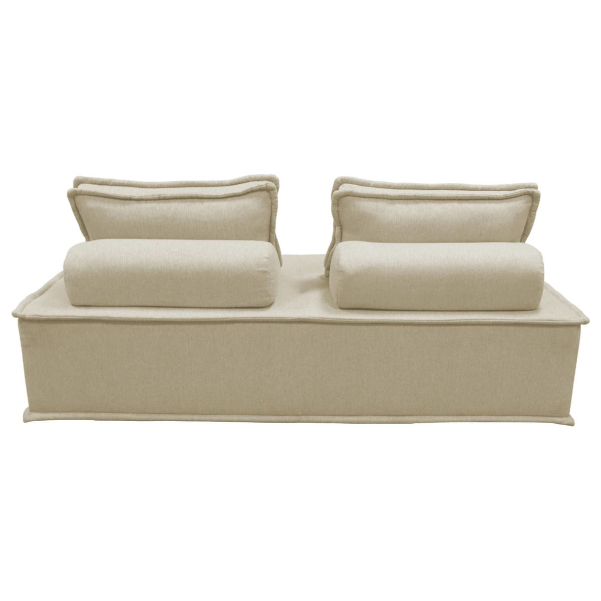 Chauffeuse Modulable 2 Places en Tissu Beige beige - vue 5