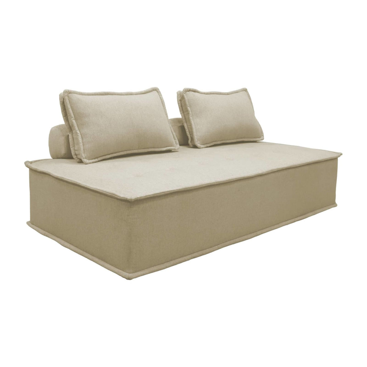 Chauffeuse Modulable 2 Places en Tissu Beige beige - vue 1
