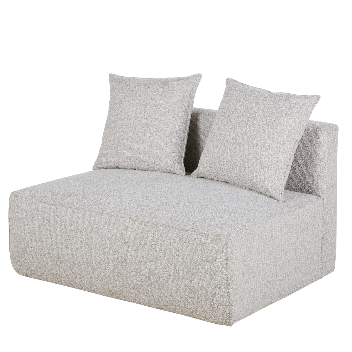 Chauffeuse 2 Places Modulable en Tissu Gris Clair Chiné gris clair chiné - vue 2