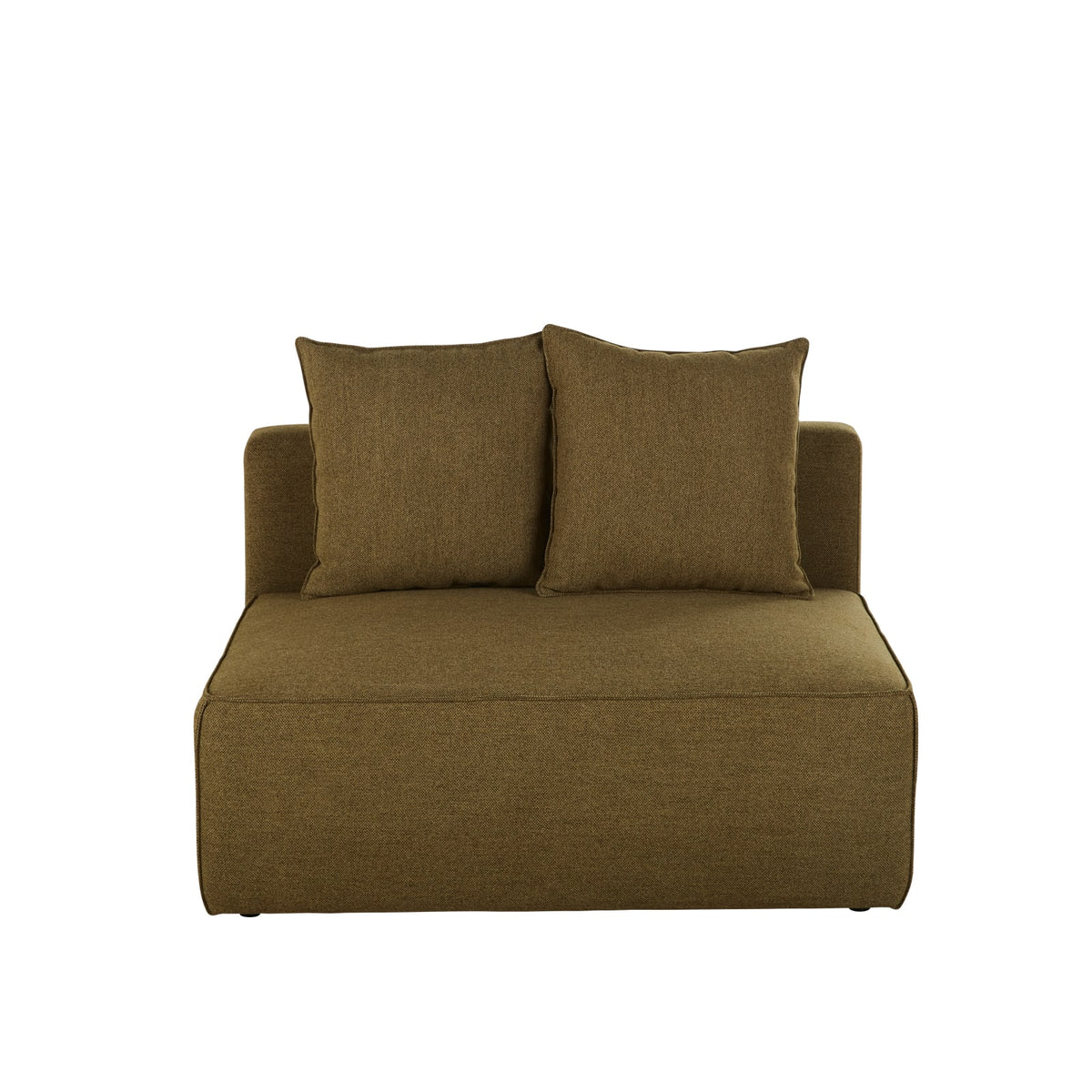 Chauffeuse 2 Places Modulable en Tissu Vert Kaki vert kaki - vue 1