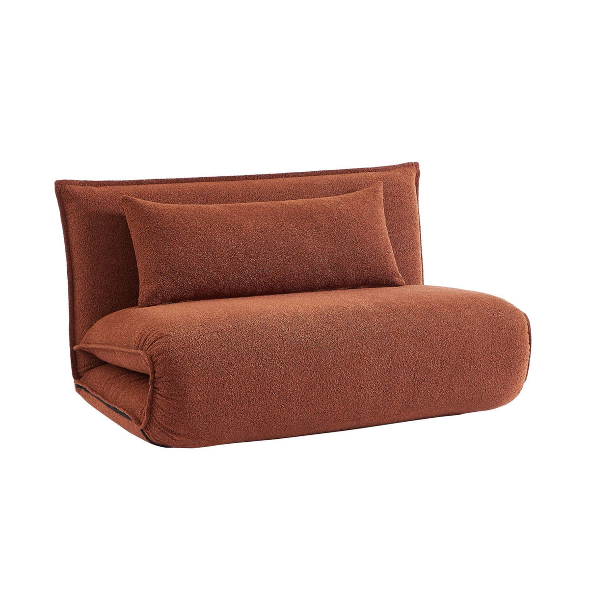 Chauffeuse Convertible 2 Places en Bouclette Terracotta terracotta - vue 1
