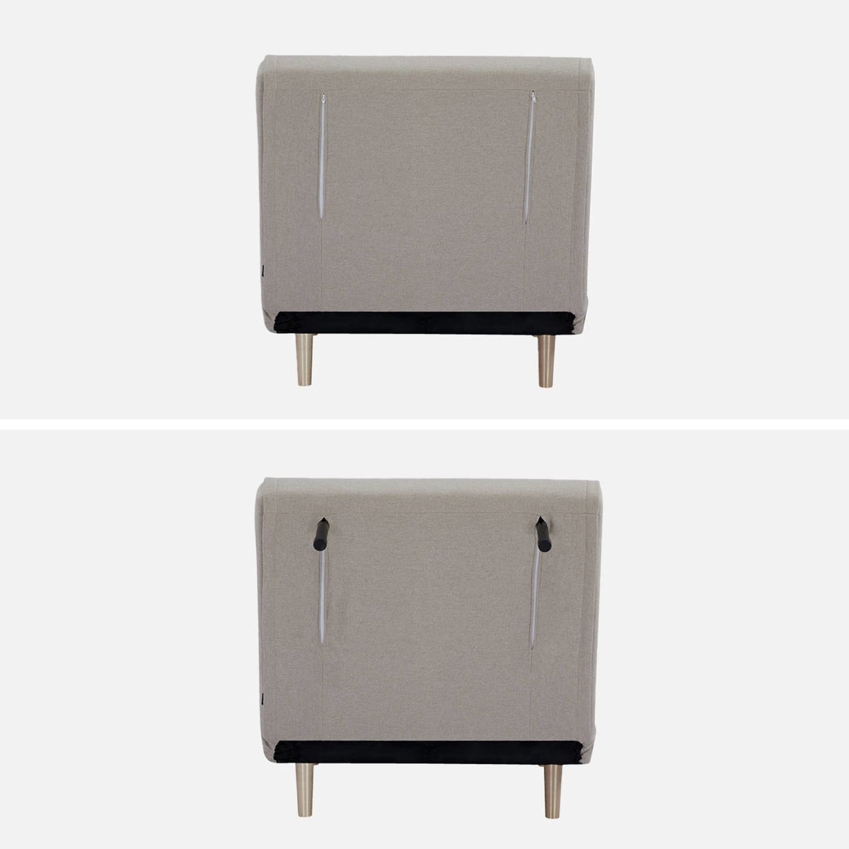 Chauffeuse Convertible Modulable en Tissu Beige beige - vue 6