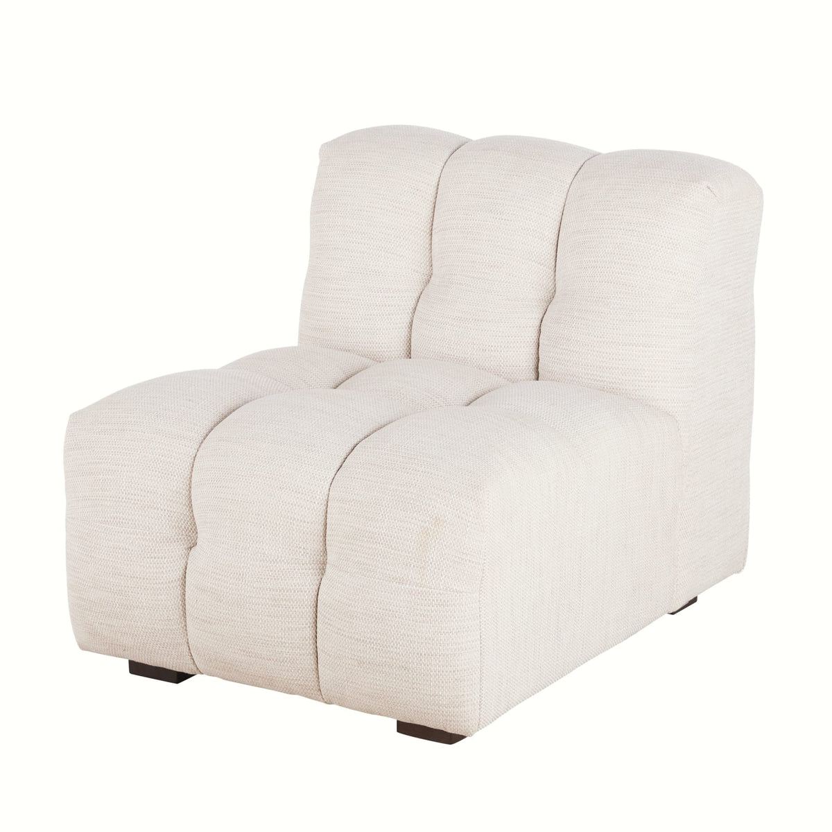 Chauffeuse Nuage Modulable en Tissu Tramé Beige Sable beige sable - vue 2