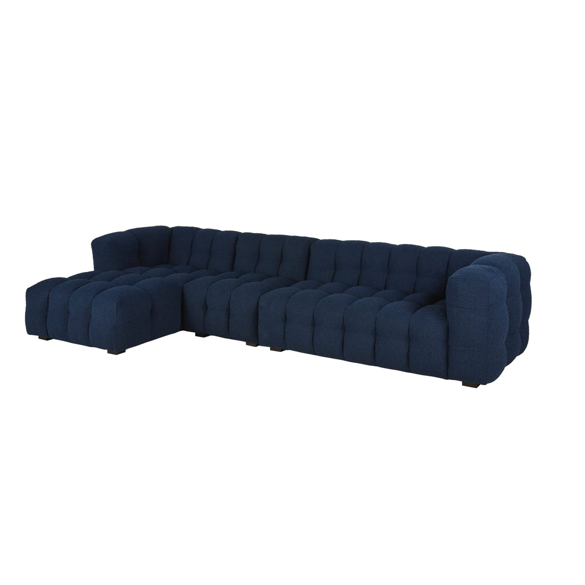 Chauffeuse Nuage Modulable en Bouclette Bleu Nuit bleu nuit - vue 6
