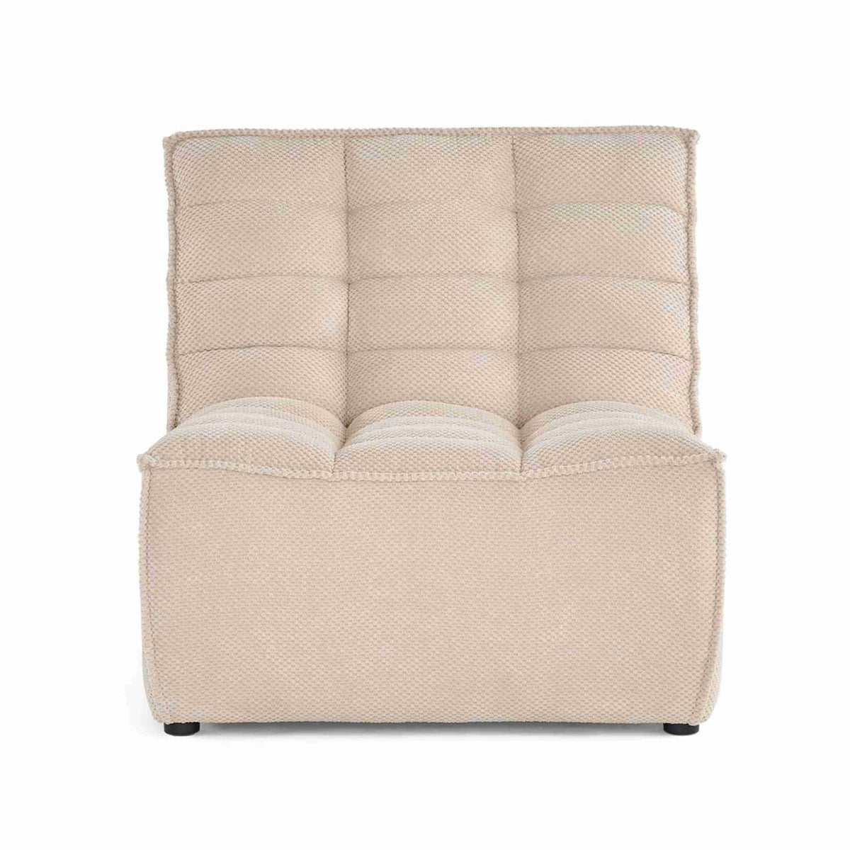 Fauteuil Modulable en Velours Texturé Beige beige - vue 1