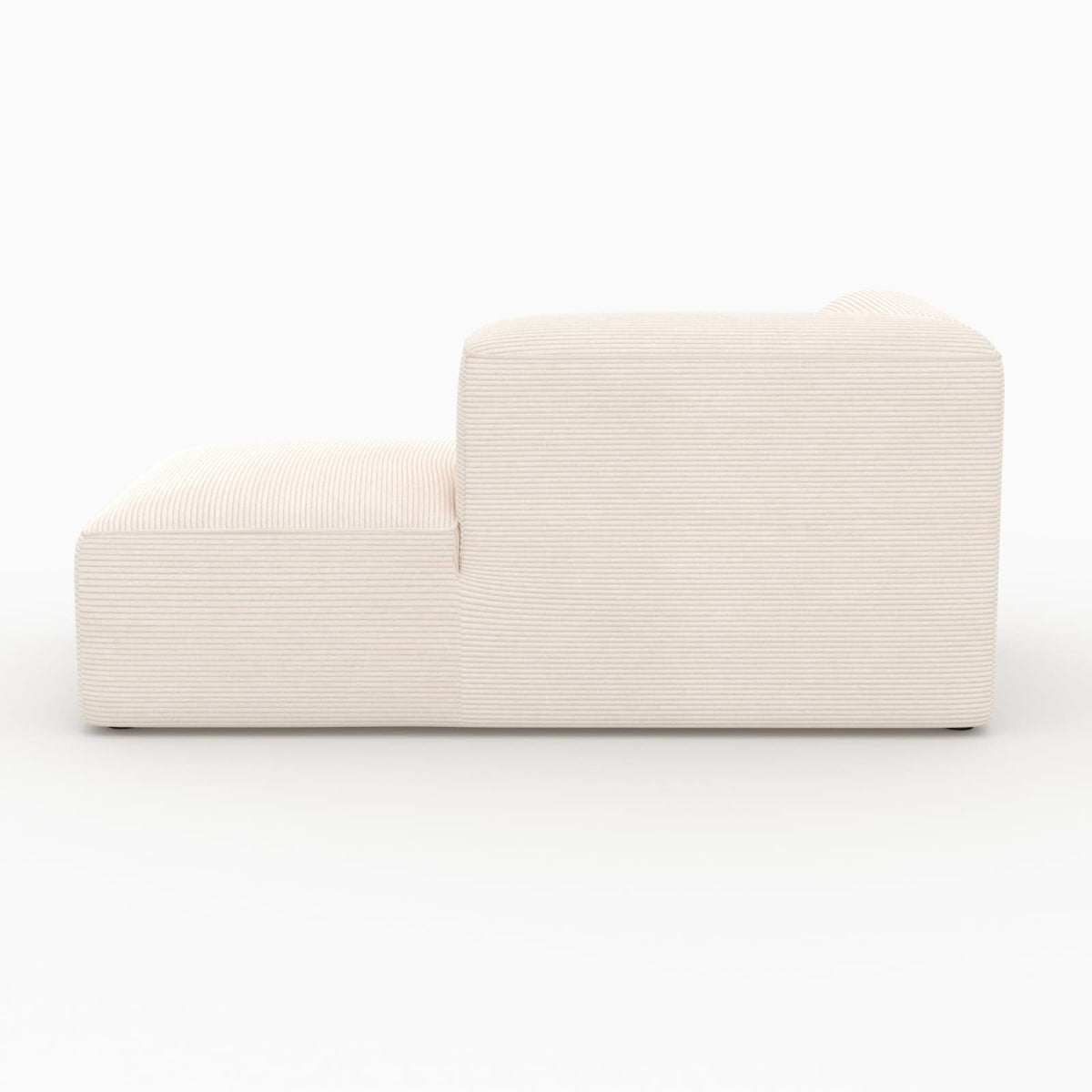 Méridienne d'Angle Droite Modulable en Velours Blanc blanc cassé - vue 2