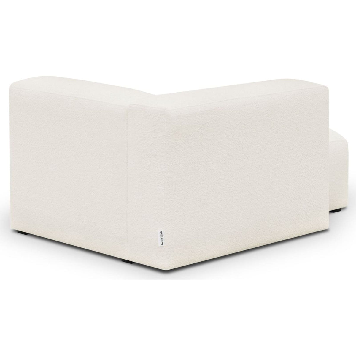 Méridienne d'Angle Gauche Modulable en Bouclette Beige beige - vue 3