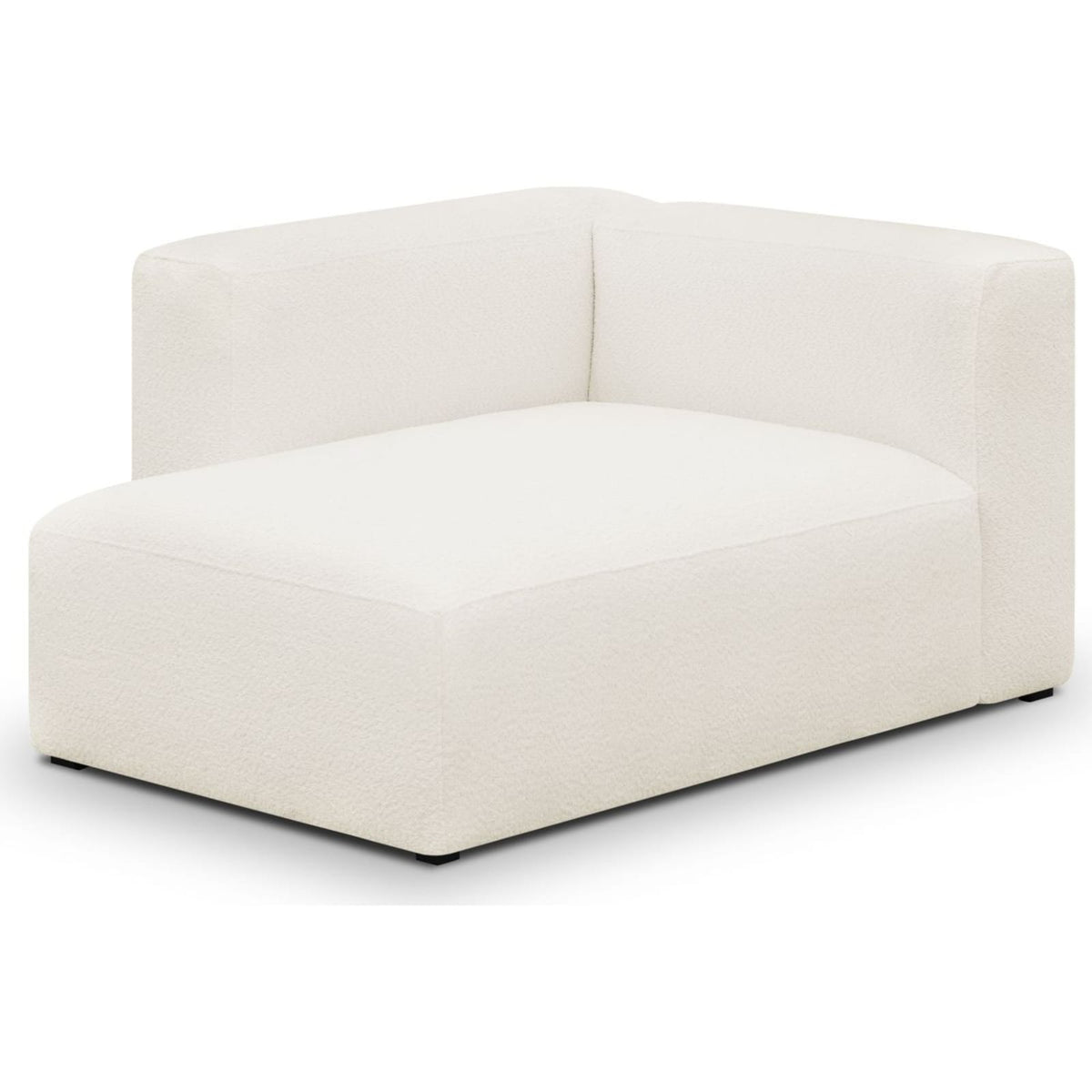 Méridienne d'Angle Gauche Modulable en Bouclette Beige beige - vue 1
