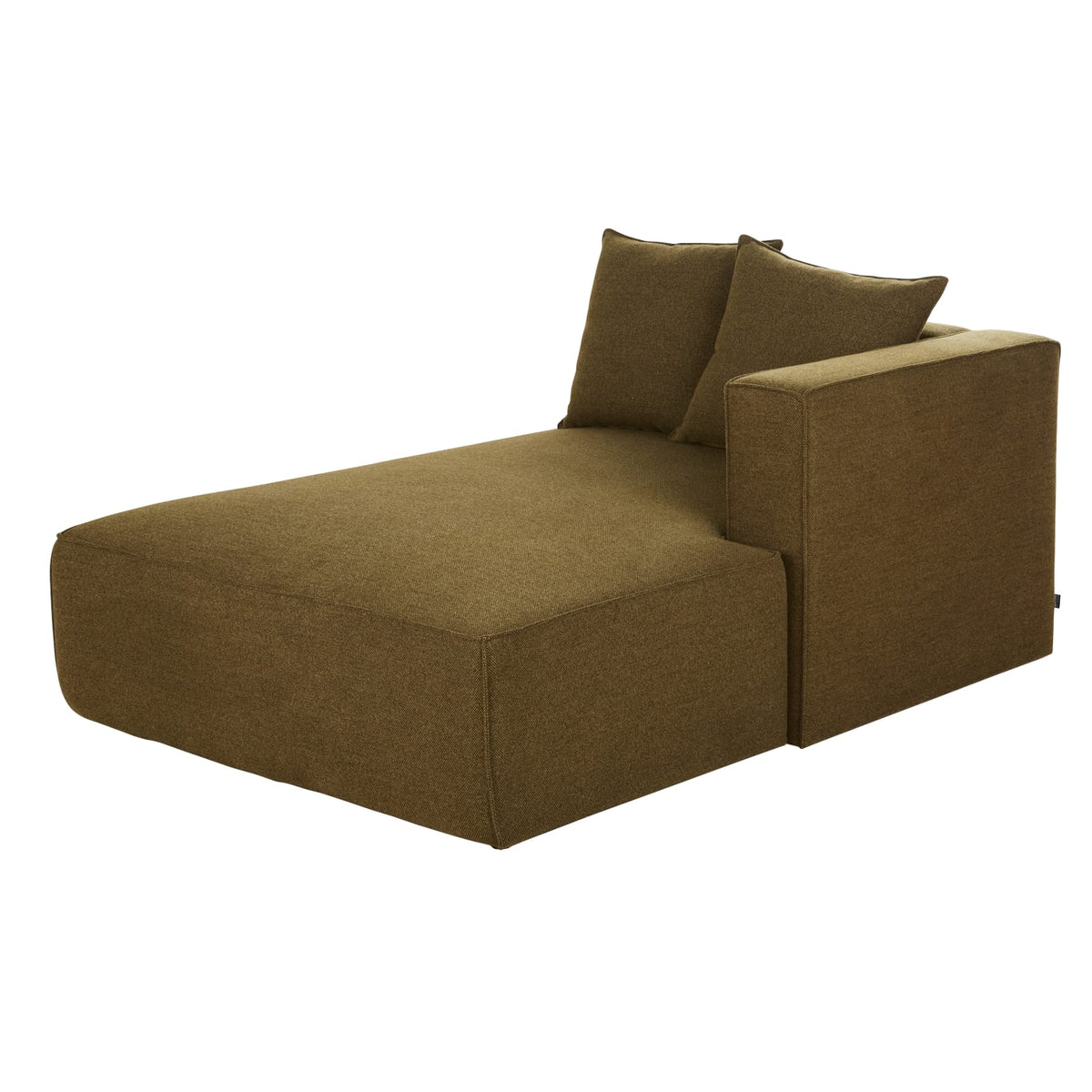 Méridienne Droite Modulable en Tissu Vert Kaki vert kaki - vue 2
