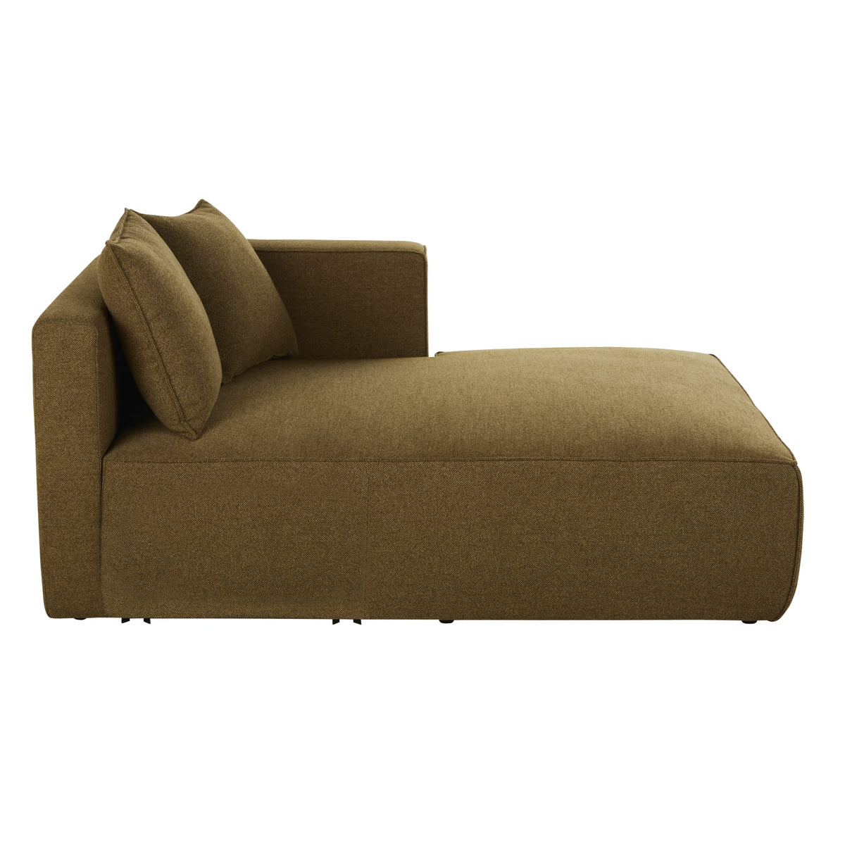 Méridienne Droite Modulable en Tissu Vert Kaki vert kaki - vue 6