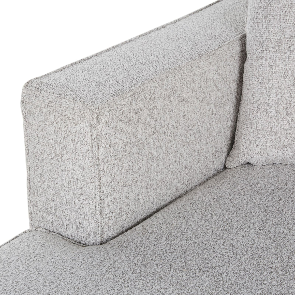 Méridienne Gauche Modulable en Tissu Chiné Gris Clair gris clair chiné - vue 4