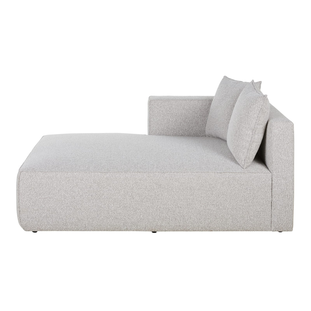 Méridienne Gauche Modulable en Tissu Chiné Gris Clair gris clair chiné - vue 5