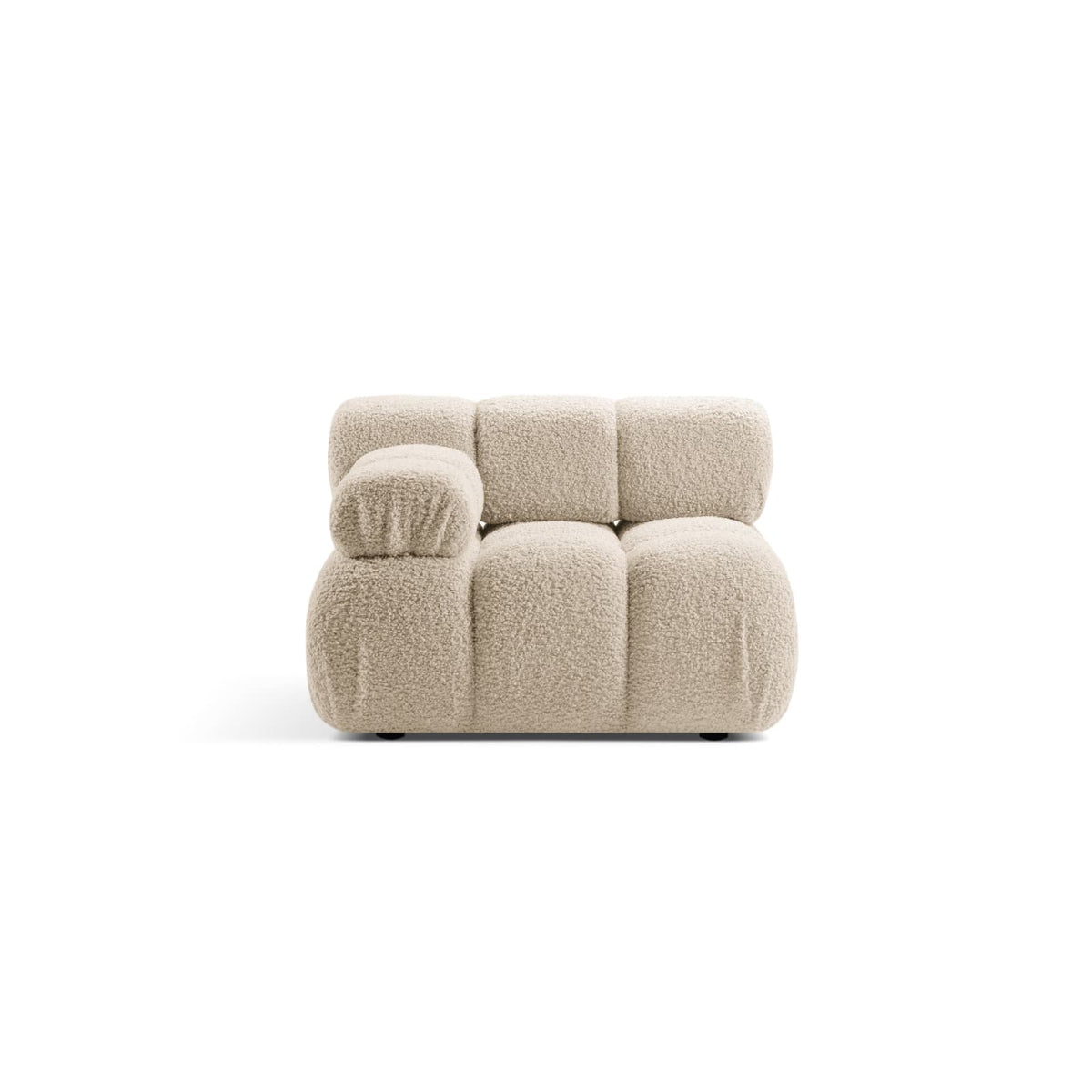 Module Gauche Modulable en Bouclé Beige Clair beige clair - vue 1