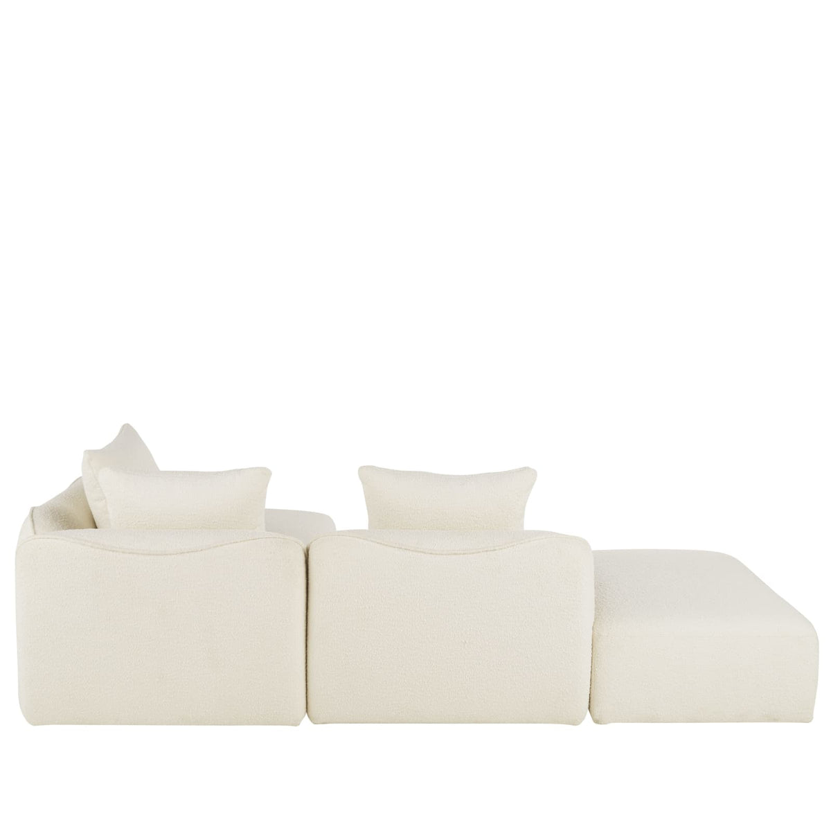 Pouf Modulable en Bouclette Écrue écru - vue 5