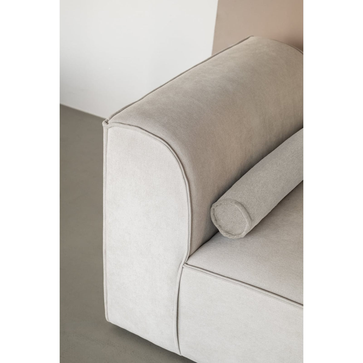 Canapé d'Angle Modulable 6 Places en Tissu Chenille Beige beige - vue 5