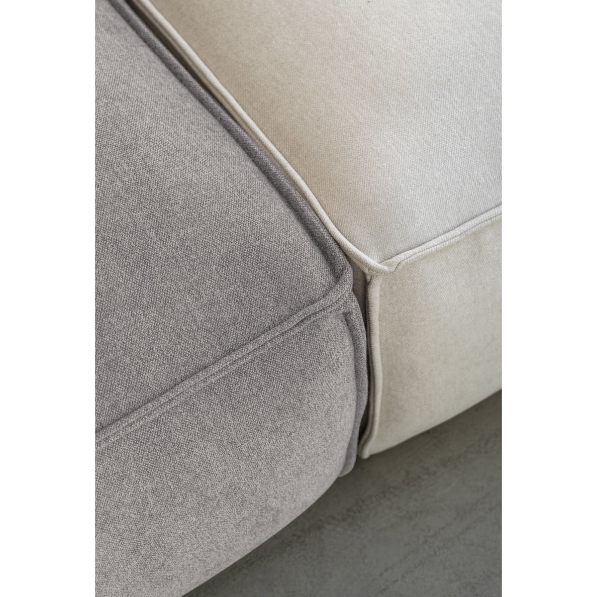 Canapé d'Angle Modulable 6 Places en Tissu Chenille Gris gris - vue 6